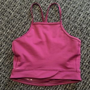 Free People Movement halter bra-top: maroon, women’s xs